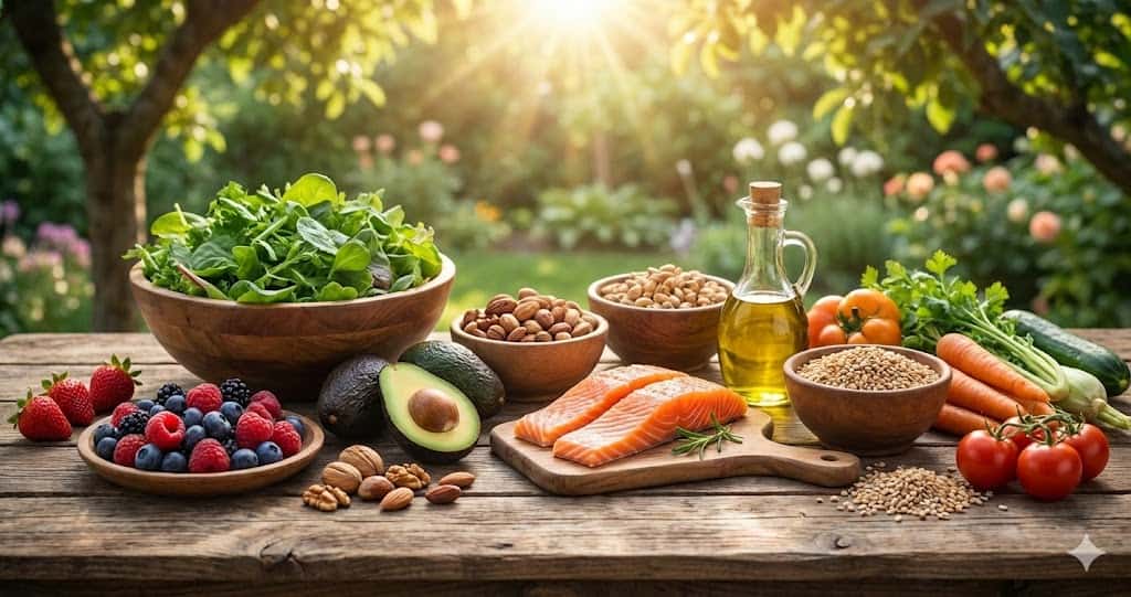 Alimente sănătoase ce previn atacul cerebral: pește, nuci, legume și fructe.