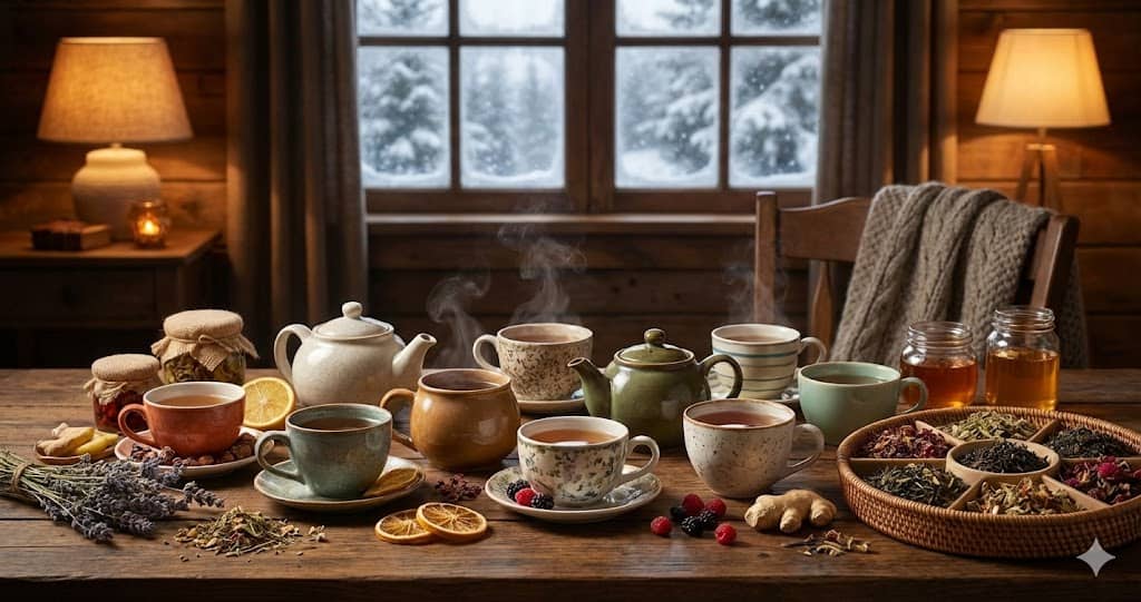 Ceaiuri calde din plante naturale pentru susținerea imunității în sezonul rece.