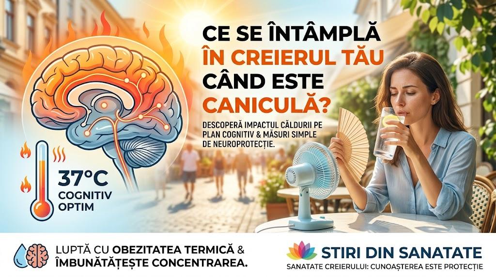 Efectele caniculei asupra creierului uman, hidratare și sănătate cerebrală pe timp de vară.