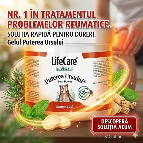 poza prezinta o cutie de gel puterea ursului