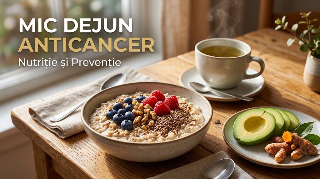 Mic dejun anticancer cu terci de ovaz, fructe de padure si ceai verde
