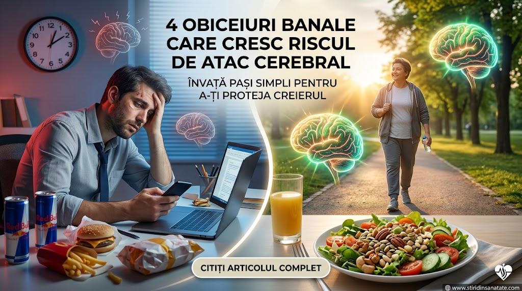 Comparație între obiceiuri nesănătoase și stil de viață activ pentru prevenirea atacului cerebral
