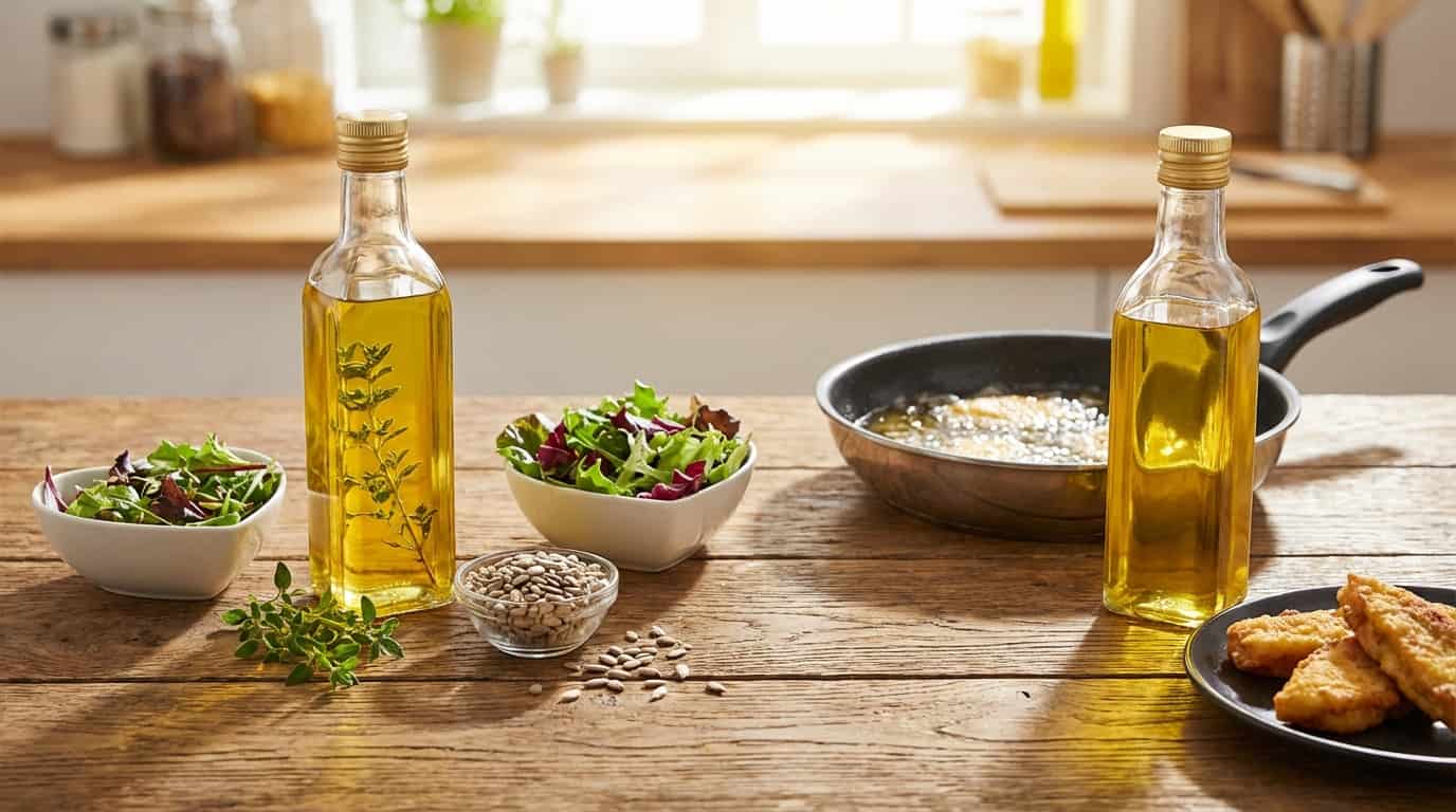 Ulei de floarea soarelui presat la rece vs rafinat: beneficii sănătate, riscuri și comparație nutrițională.